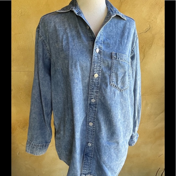 H&M Tops H M Denim Womens Denim Shirt Poshmark